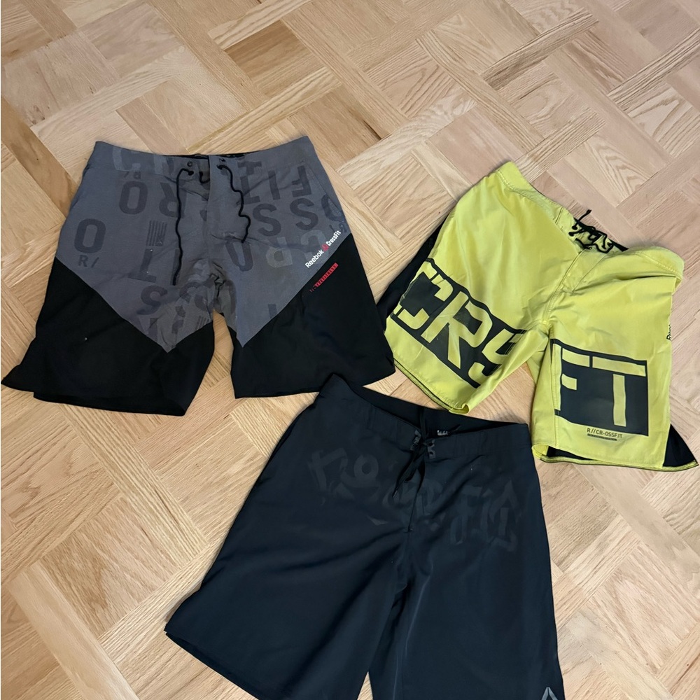 Lot of 3 Men's Reebok CrossFit  Shorts Set